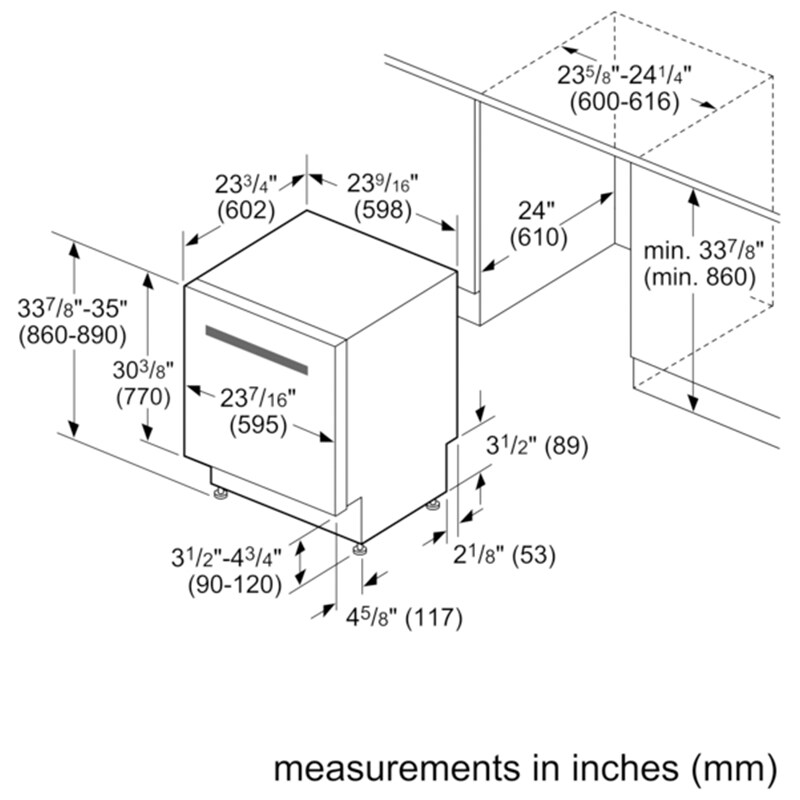 Bosch 300 Series 24 in. Front Control Smart Dishwasher with 46 dBa Sound Level, 3rd-Rack, PureDry & Pocket - White, , hires