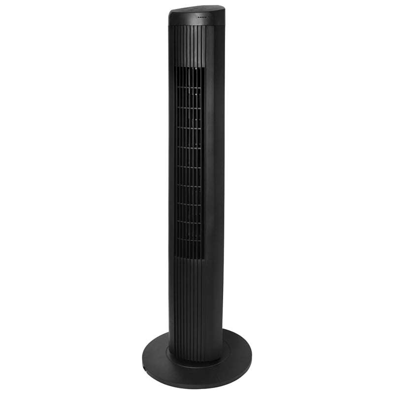 Lifesmart 40 in. Oscillating Tower Fan with 3 Speed Settings & Remote Control - Black, , hires