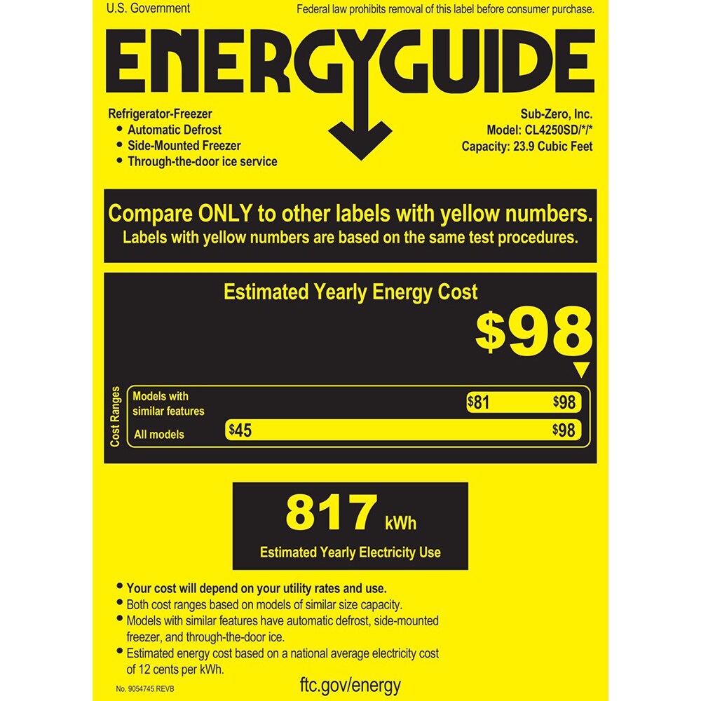 Sub-Zero Classic 42 in. 23.9 cu. ft. Built-In Smart Counter Depth Side-by-Side Refrigerator with Ice & Water Dispenser - Custom Panel Ready, , hires