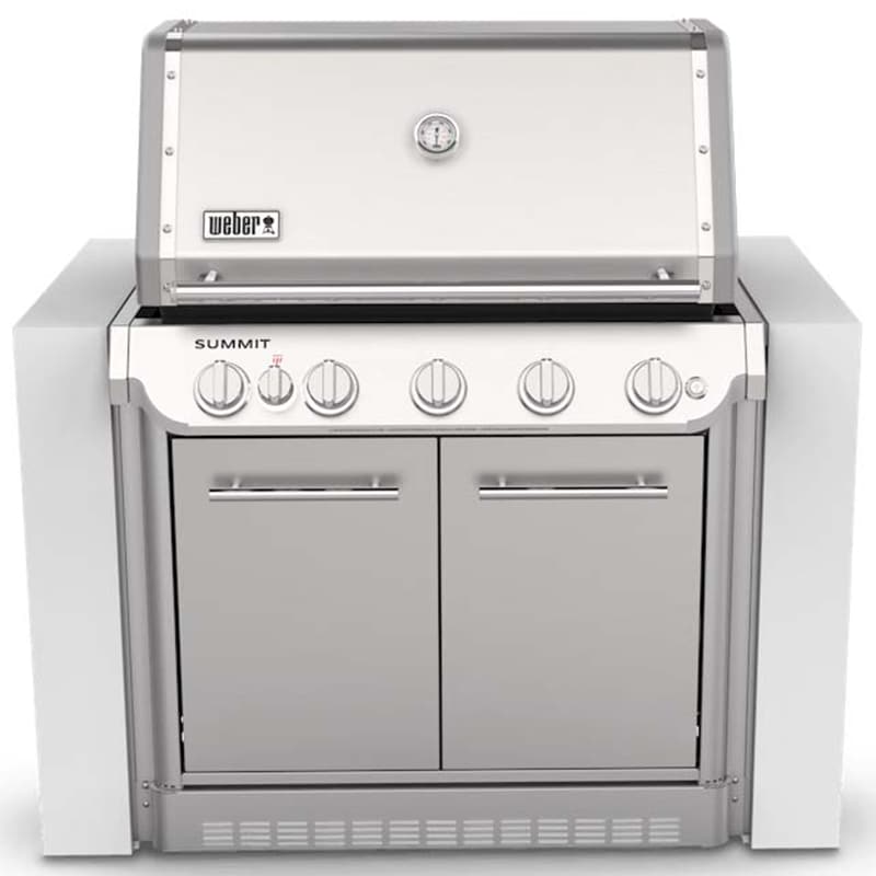 Weber Summit SB38 S Series 5-Burner Built-In Liquid Propane Gas Grill with Rotisserie & Smoker Box - Stainless Steel, , hires