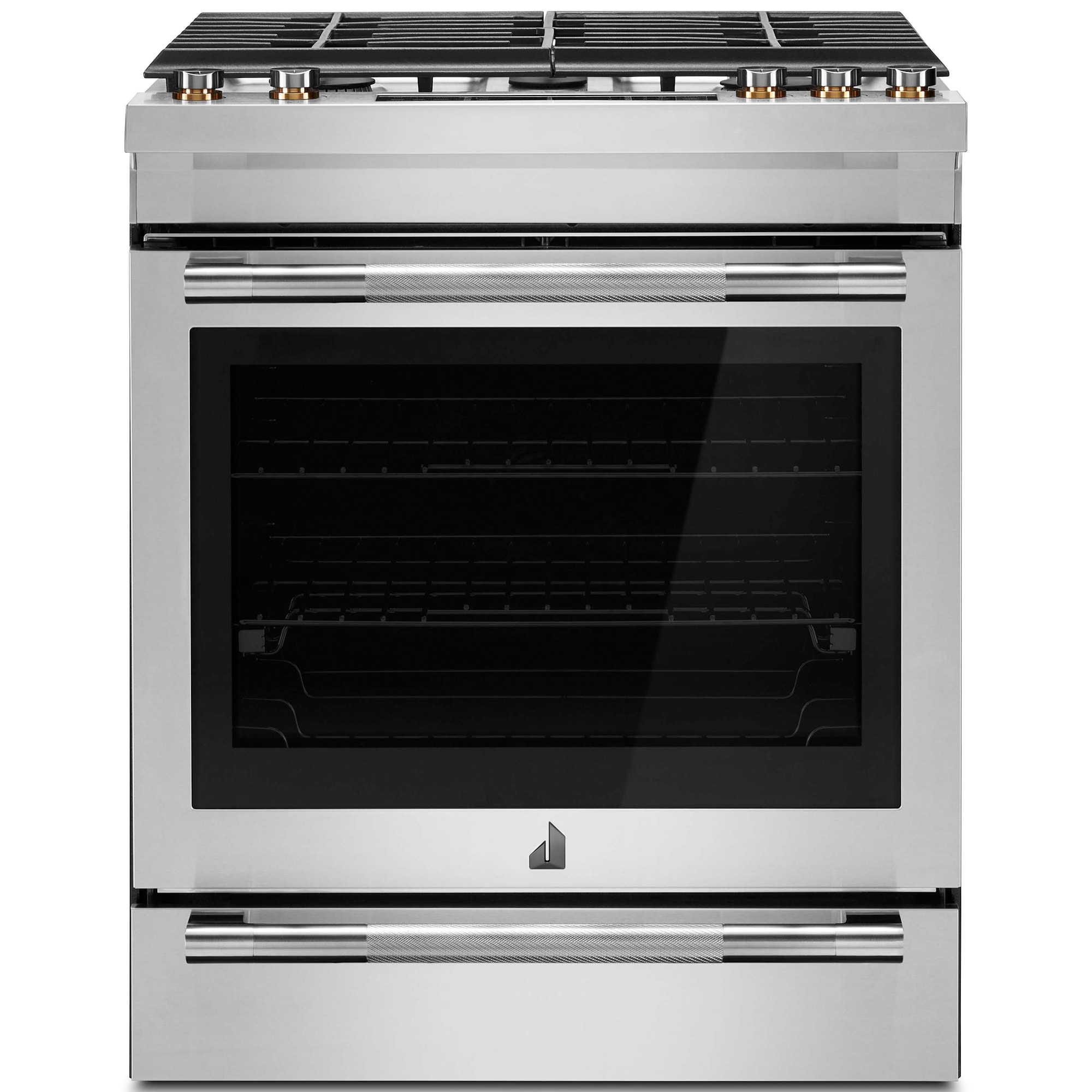 JennAir Rise Series 30 in. 6.4 cu. ft. Air Fry True European Convection Slide-In Gas Range with 5 Sealed Burners - Stainless Steel, , hires