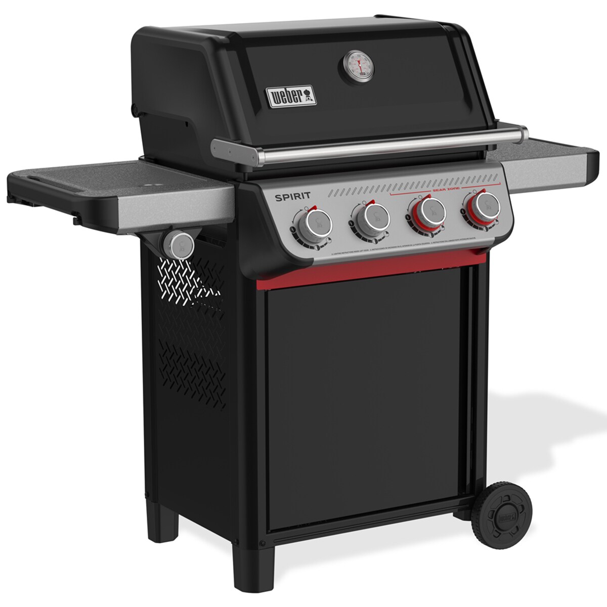 Weber Spirit E-435 4-Burners Liquid Propane Gas Grill with Snap Jet Ignition System & Side Burner - Black, , hires