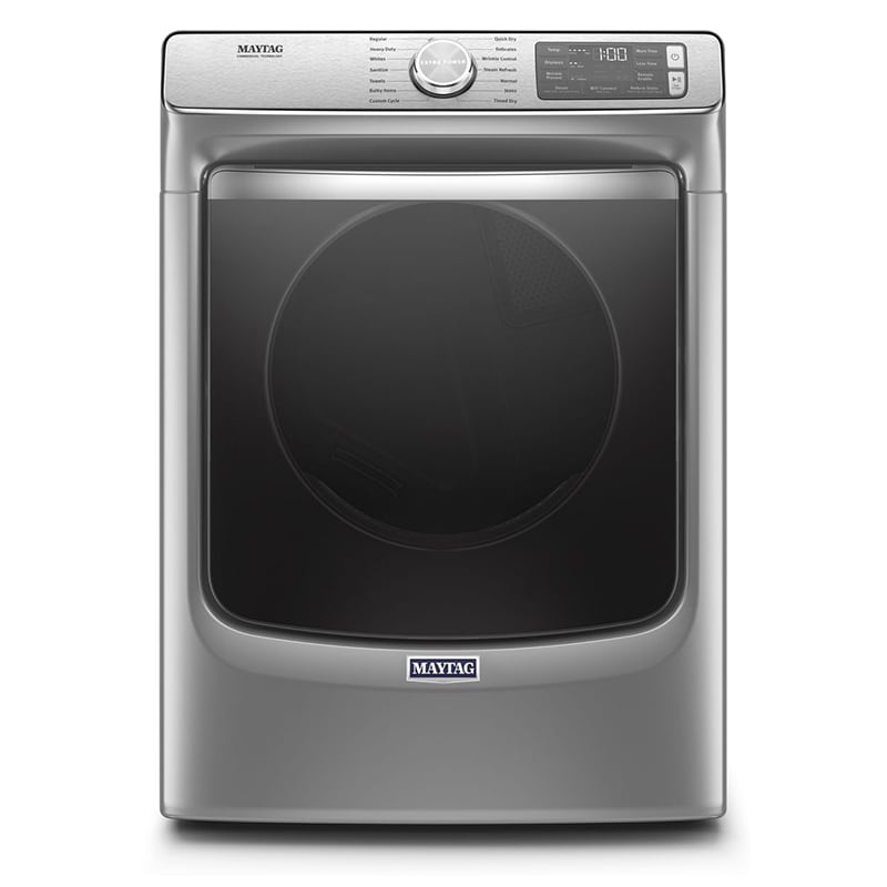 Maytag 27 in. 7.3 cu. ft. Smart Stackable Gas Dryer with Extra Power Button, Industry-Exclusive Extra Moisture Sensor, Sanitize & Steam Cycle - Metallic Slate, Metallic Slate, hires