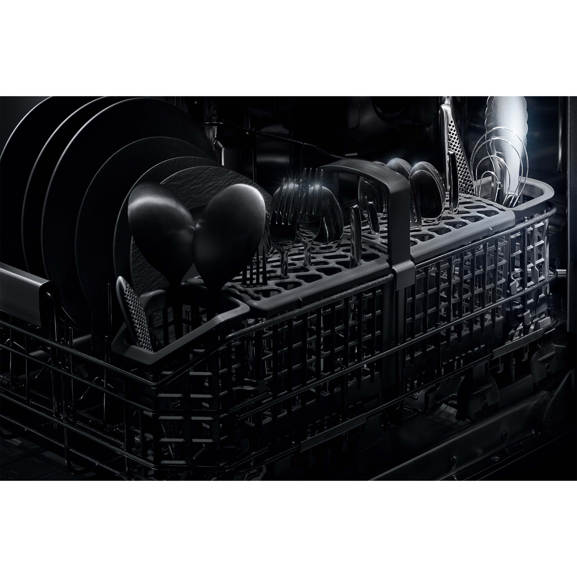 JennAir Rise 24 in. Top Control Flush-Mount Dishwasher with 38 dBa Sound Level & 3rd-Rack - Stainless Steel, , hires