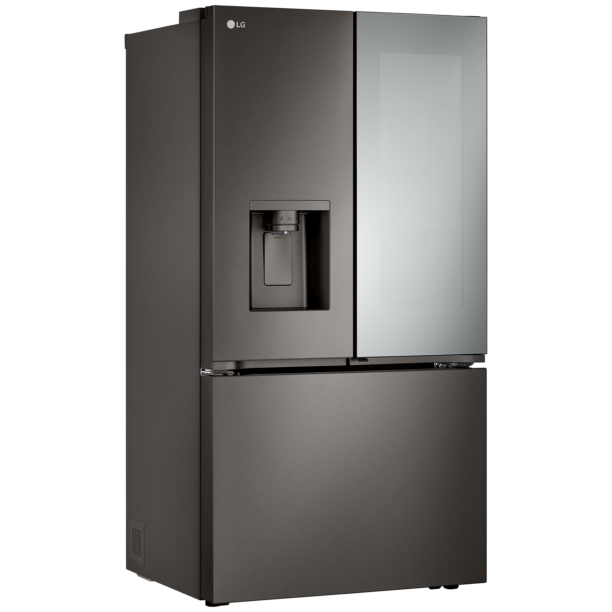 LG InstaView 36 in. 25.5 cu. ft. Smart Counter Depth French Door Refrigerator with Ice & Water Dispenser - PrintProof Black Stainless Steel, PrintProof Black Stainless Steel, hires