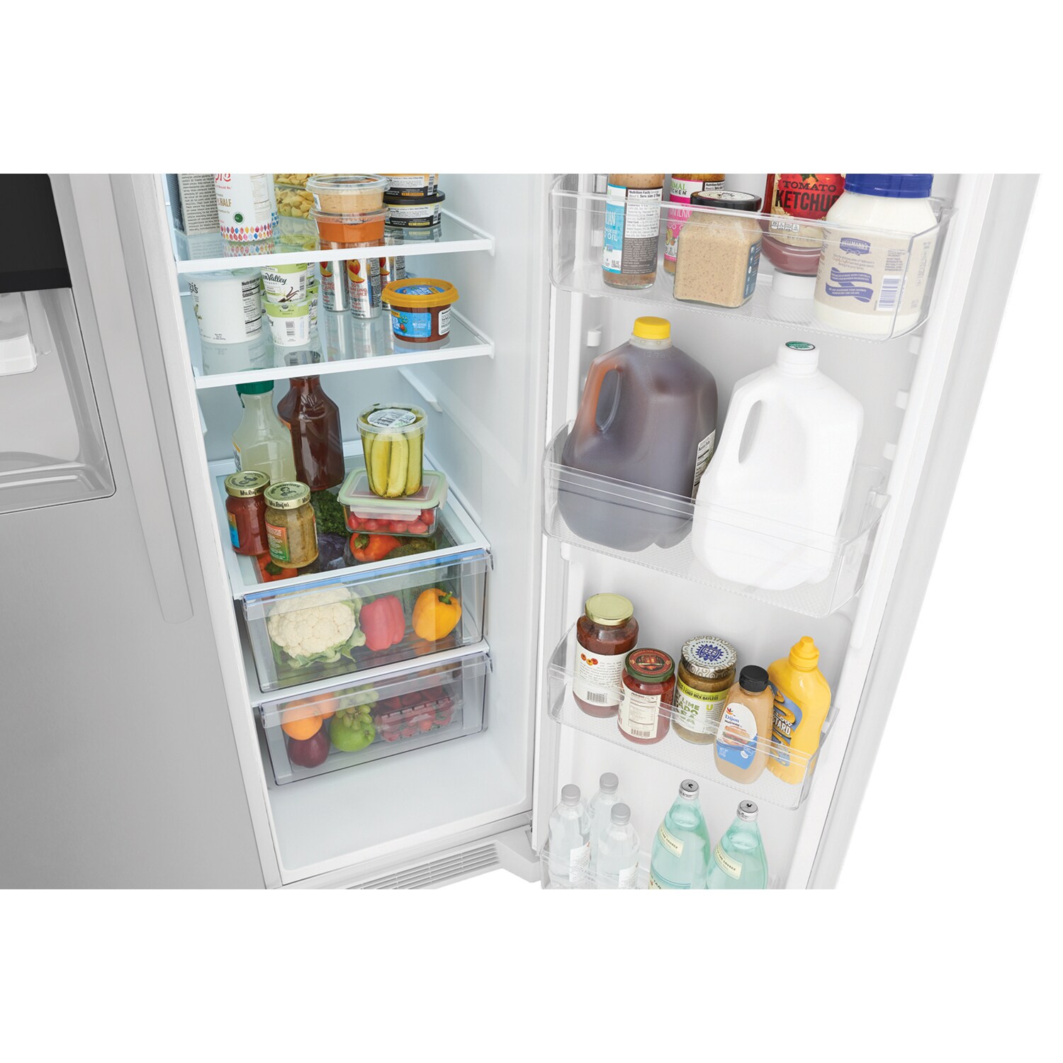 Frigidaire 36 in. 25.6 cu. ft. Side by Side Refrigerator with Ice & Water Dispenser - White, White, hires