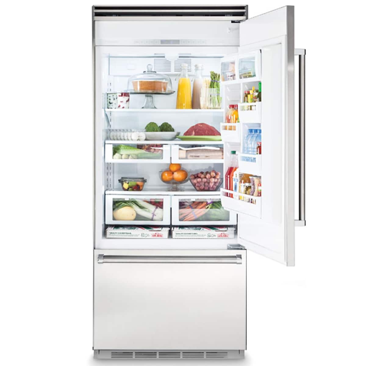 Viking 5 Series 36 in. 20.4 cu. ft. Built-In Counter Depth Bottom Freezer Refrigerator with Ice Maker - Custom Panel Ready, , hires