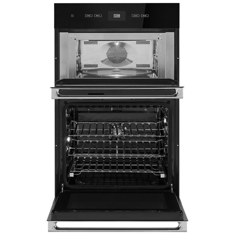 JennAir Noir 27 in. 5.7 cu. ft. Speed Electric Microwave/Wall Oven Combo with Standard Convection & Sensor Cooking - Floating Glass Black, , hires