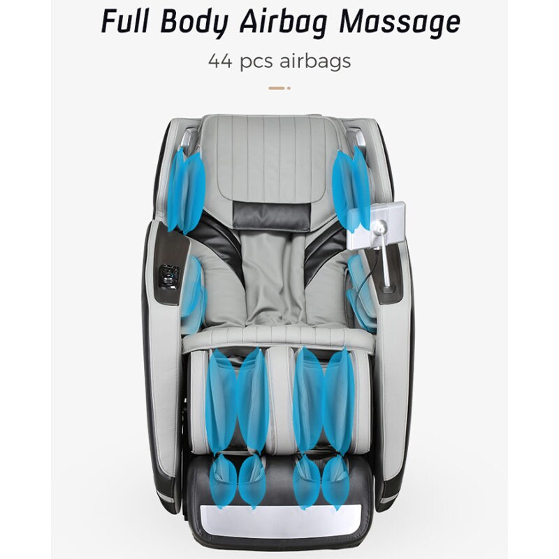 Lifesmart 4D Zero Gravity Massage Chair with Bluetooth Speakers - Gray & Black, , hires