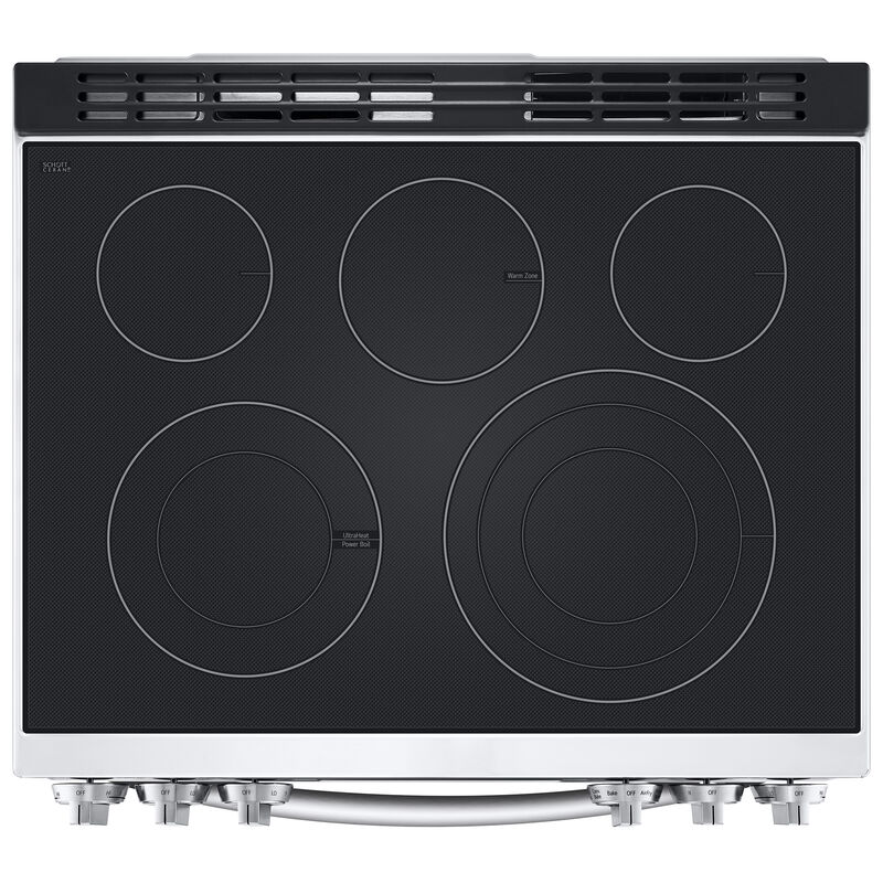 LG InstaView 30 in. 6.3 cu. ft. Smart Air Fry True European Convection Slide-In Electric Range with Radiant Burners - PrintProof Stainless Steel, PrintProof Stainless Steel, hires