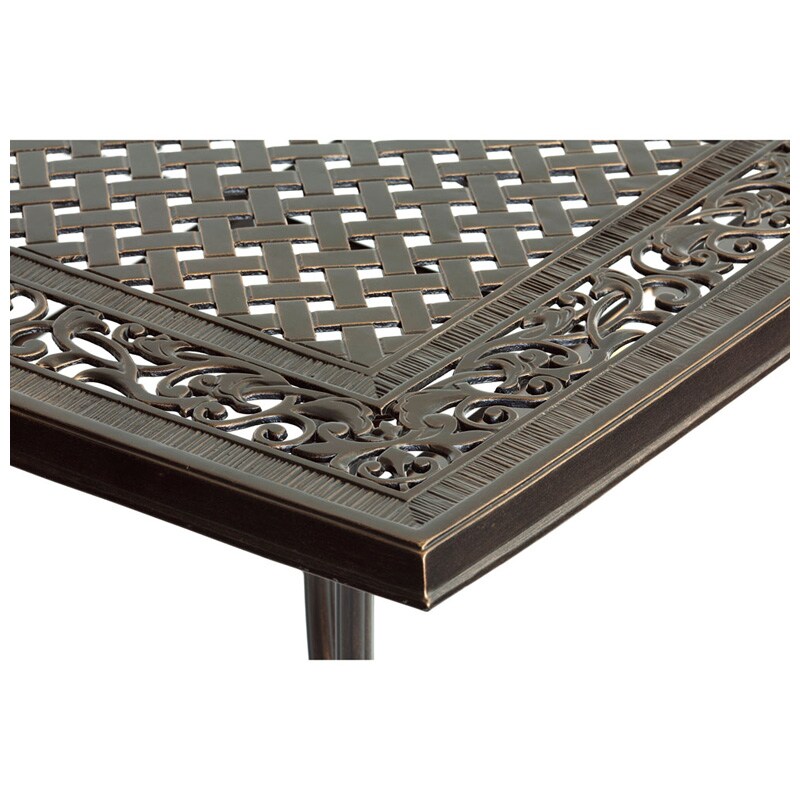 Hanover Traditions 9-Piece 60" Square Cast Top Dining Set - Tan, , hires