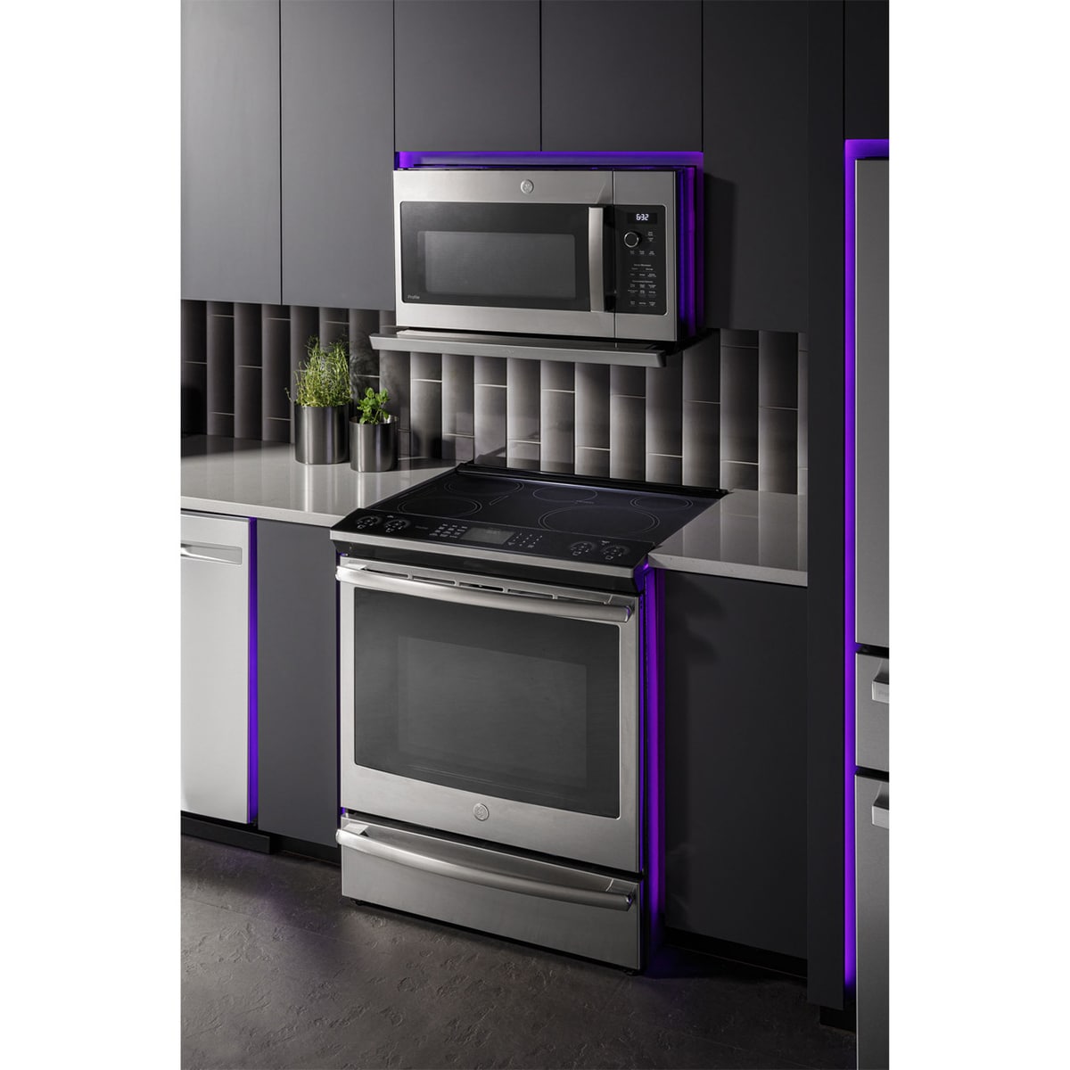 GE Profile 30 in. 2.2 cu. ft. 1000W Over-the-Range Microwave with 400 CFM & Sensor Cooking - Stainless Steel, , hires