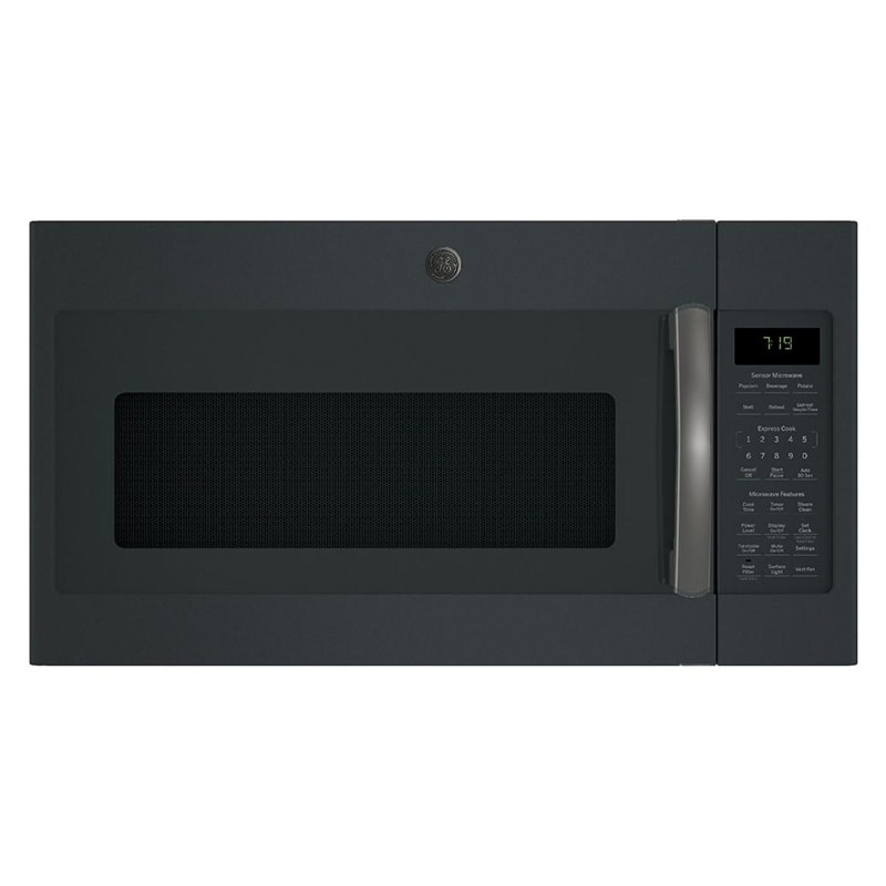 GE 30 in. 1.9 cu. ft. 1000W Over-the-Range Microwave with 400 CFM & Sensor Cooking - Black Slate, Black Slate, hires
