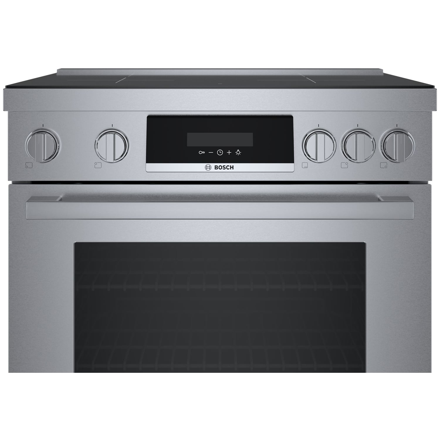 Bosch 800 Series 30 in. 3.9 cu. ft. True European Convection Electric Range with 4 Induction Burners - Stainless Steel, , hires