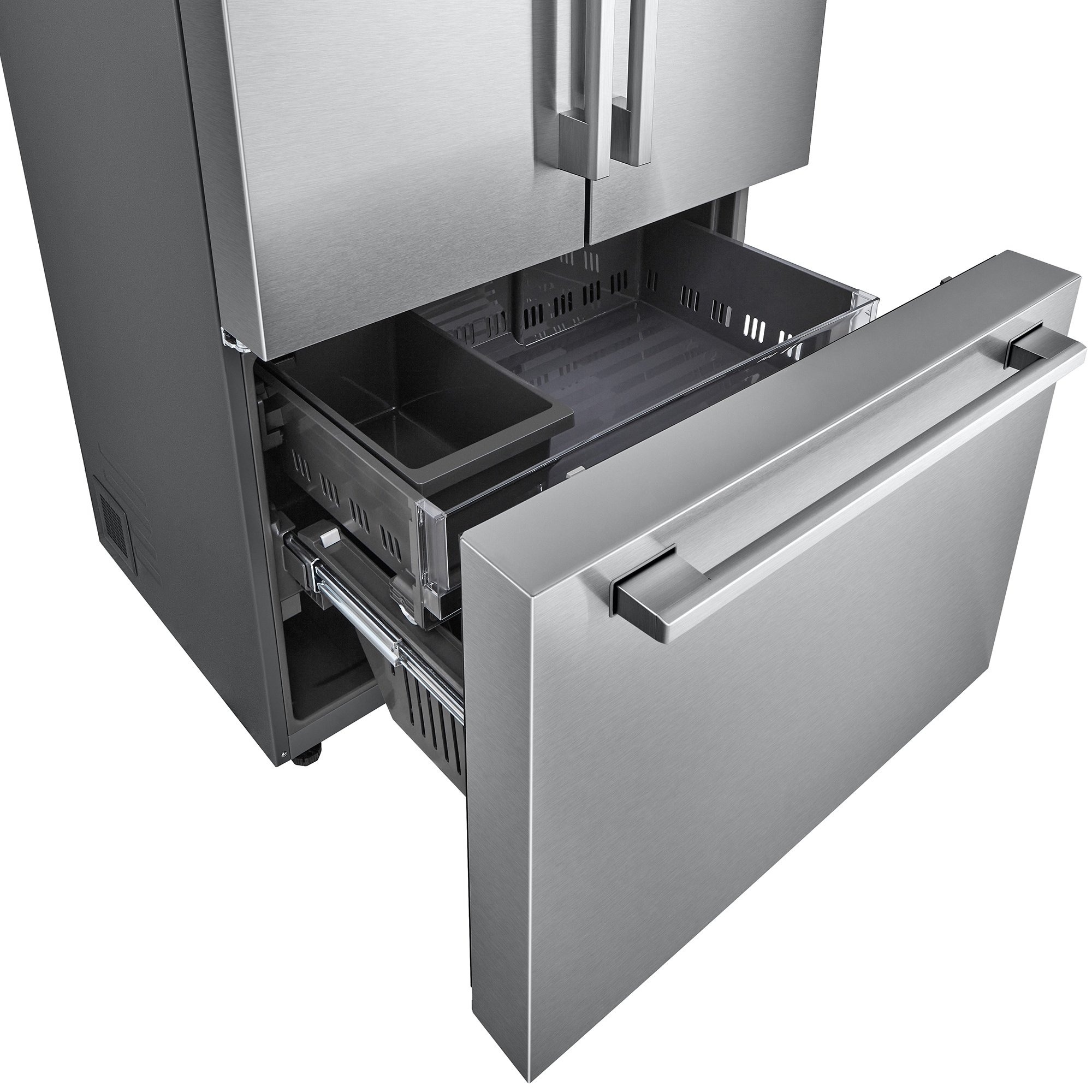 LG Studio 36 in. 26.5 cu. ft. Smart Counter Depth French Door Refrigerator with Internal Water Dispenser - PrintProof Stainless Steel, PrintProof Stainless Steel, hires