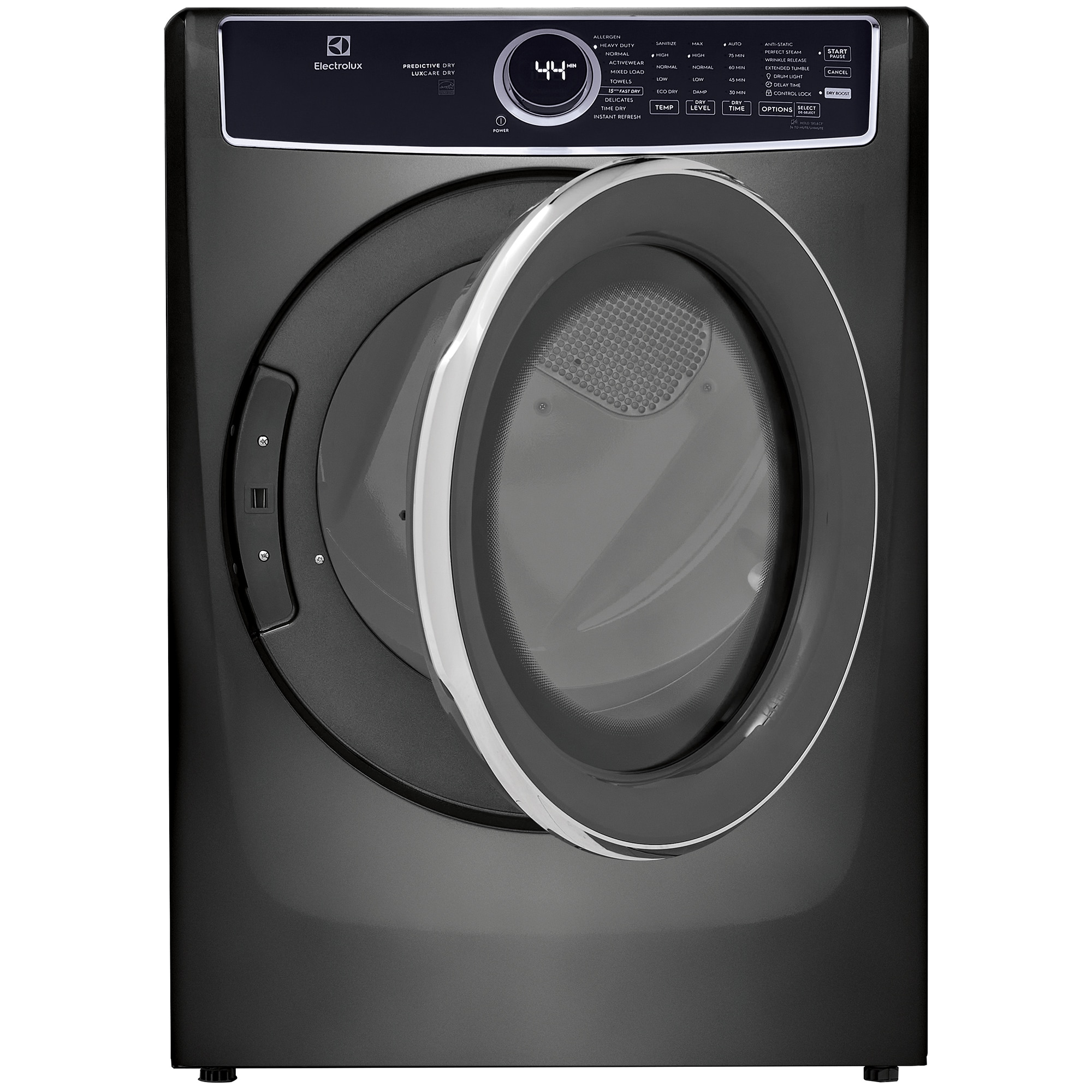 Electrolux 500 Series 27 in. 8.0 cu. ft. Stackable Electric Dryer with Predictive Dry, Instant Refresh, Perfect Steam & Sanitize Cycle - Titanium, Titanium, hires