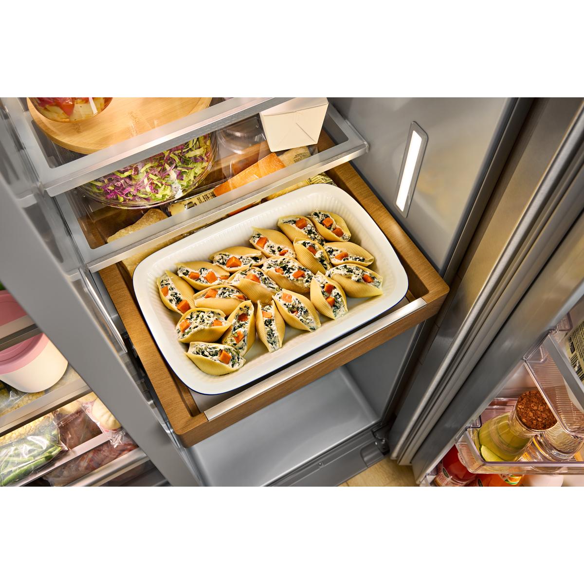 KitchenAid 36 in. 20.8 cu. ft. Counter Depth Side-by-Side Refrigerator with Ice & Water Dispenser - Fingerprint Resistant Stainless Steel, Fingerprint Resistant Stainless, hires