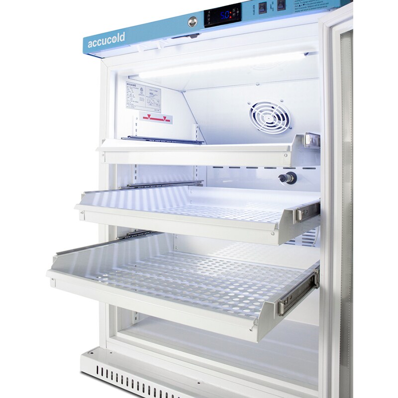 Summit Pharma-Vac Series 24 in. 6.0 cu. ft. Compact Freezerless Refrigerator for Medical Use with Tempered Glass Door - White, , hires