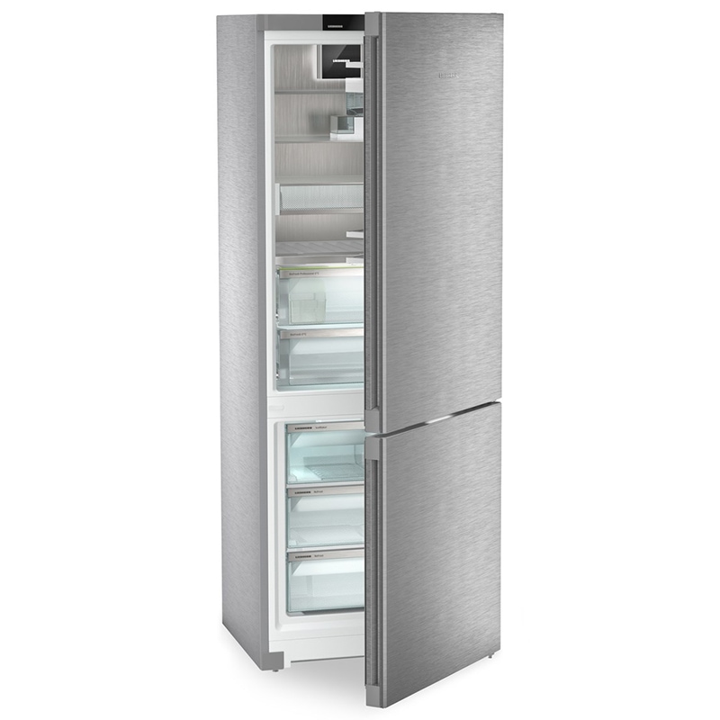 Liebherr Peak 30 in. 16.8 cu. ft. Smart Counter Depth Bottom Freezer Refrigerator with Internal Water Dispenser - Stainless Steel, , hires