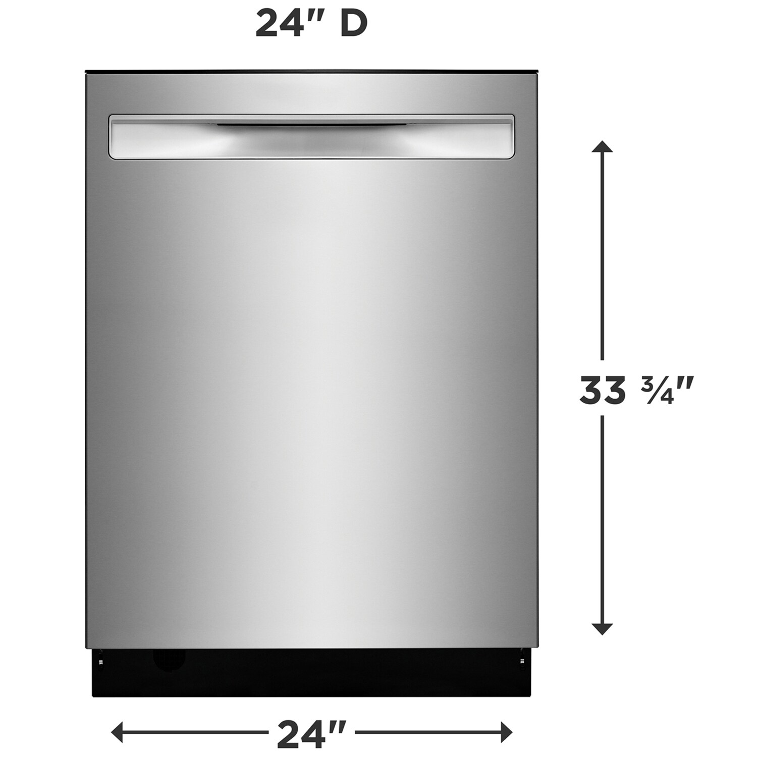 Frigidaire 24 in. Top Control Dishwasher with 49 dBa Sound Level, 3rd-Rack, EvenDry & Pocket - Stainless Steel, , hires