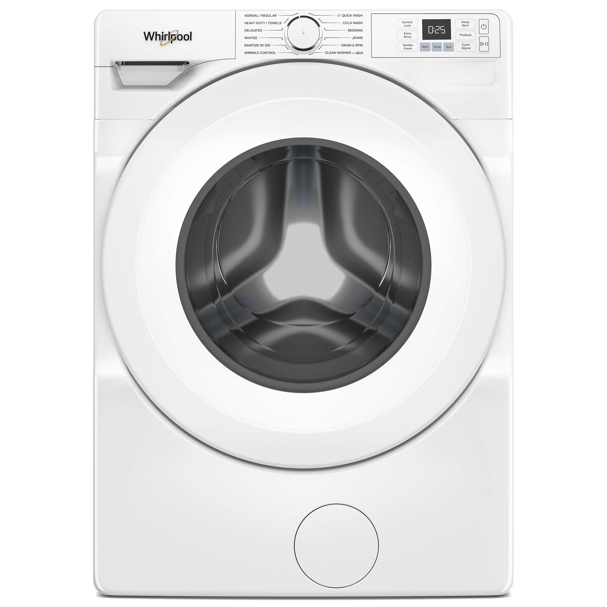 Whirlpool 27 in. 4.5 cu. ft. Stackable Front Load Washer with Tumble Fresh Option & Sanitize with Oxi - White, , hires