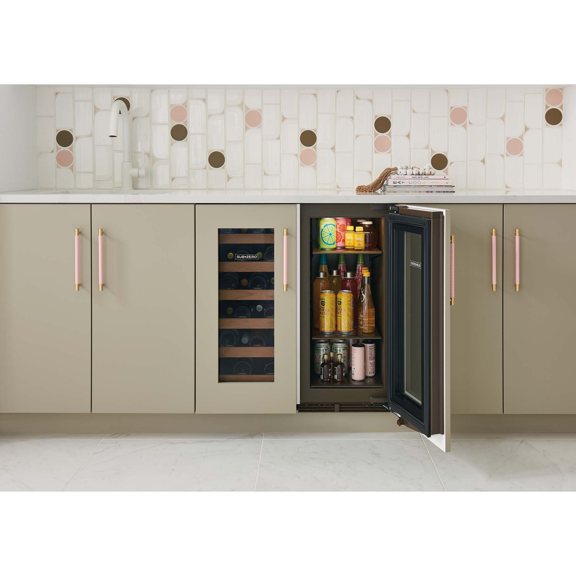 Sub-Zero Designer Series 15 in. Built-In 3.1 cu. ft. Smart Compact Beverage Center with Adjustable Shelves & Digital Control - Custom Panel Ready, , hires