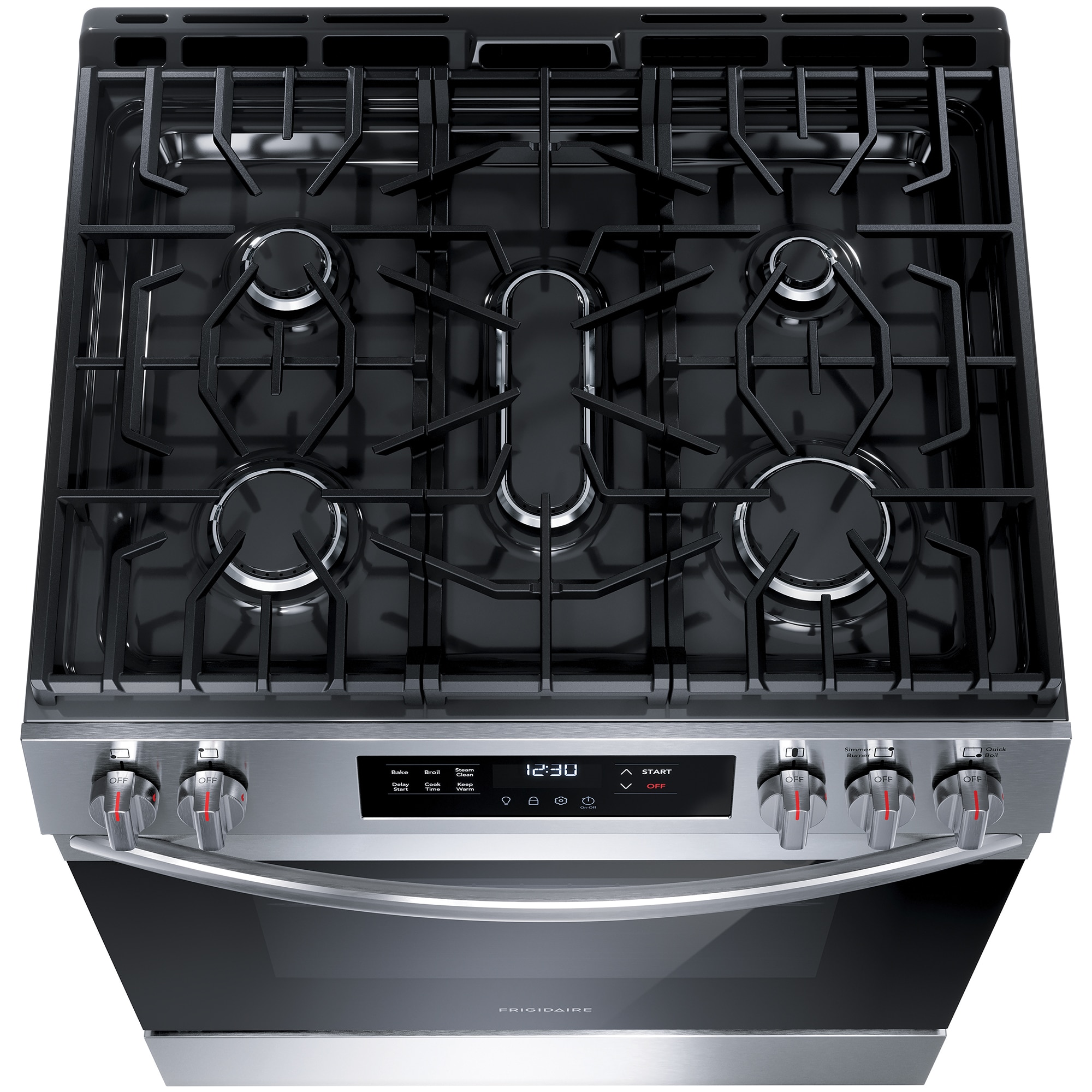 Frigidaire 30 in. 5.1 cu. ft. Slide-In Gas Range with 5 Sealed Burners - Stainless Steel, Stainless Steel, hires