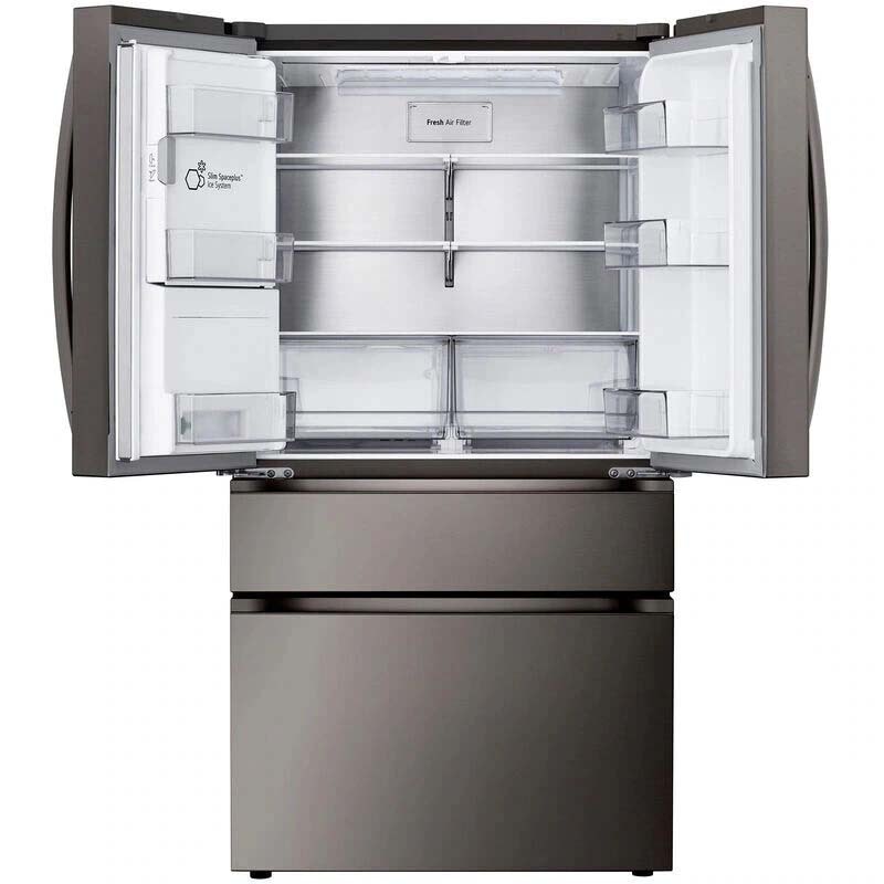 LG 36 in. 28.6 cu. ft. Smart 4-Door French Door Refrigerator with Ice & Water Dispenser - PrintProof Black Stainless Steel, PrintProof Black Stainless Steel, hires