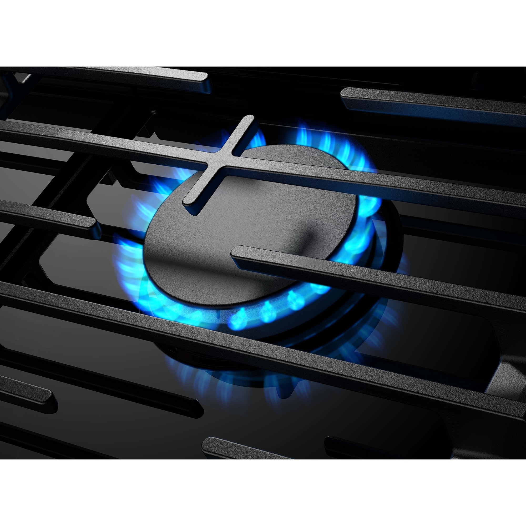 Whirlpool 30 in. 4-Burner Natural Gas Cooktop with Simmer Burner & Power Burner - Black, Black, hires