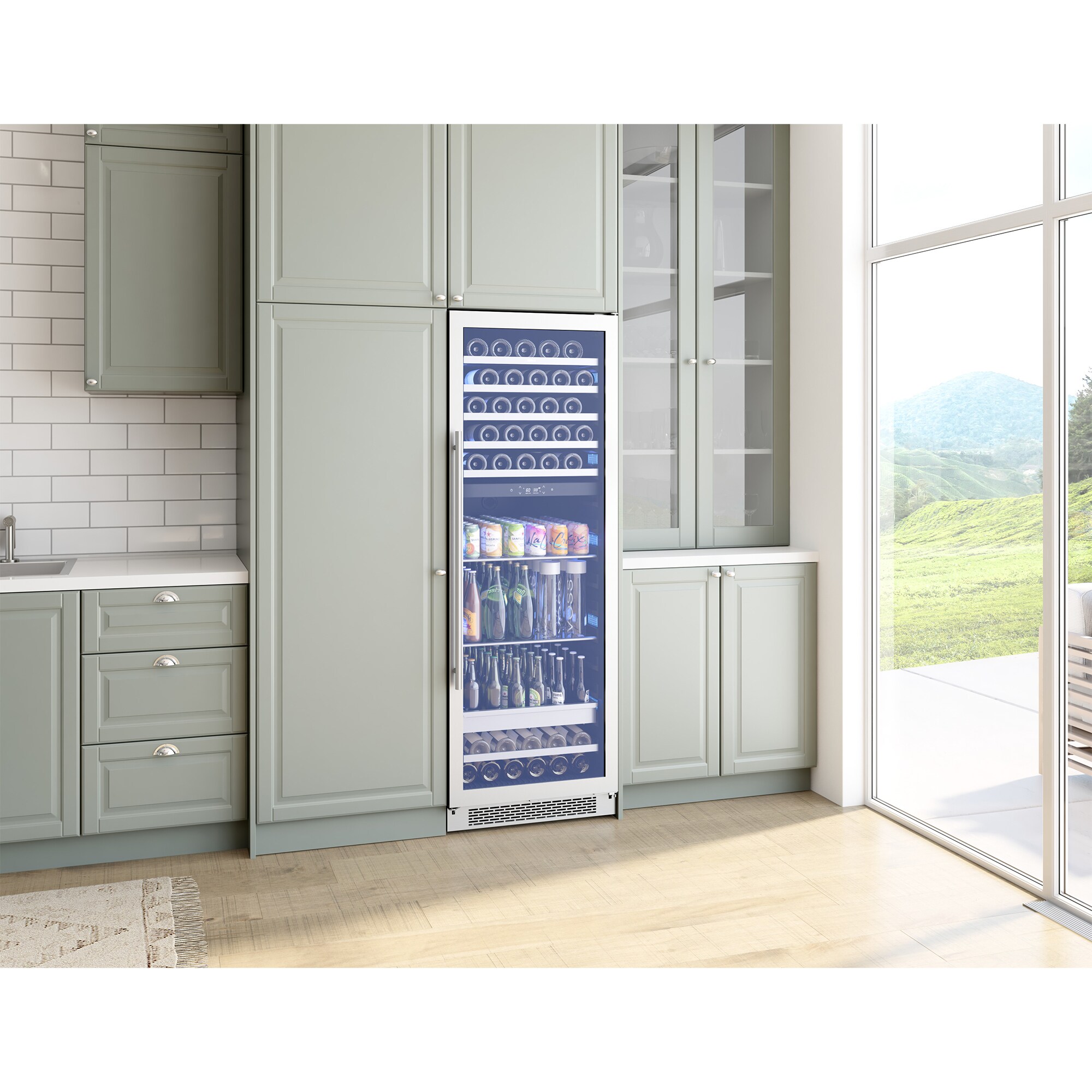 Zephyr Preserv 24 in. BuiltIn/Freestanding Wine Cooler with Dual Zones