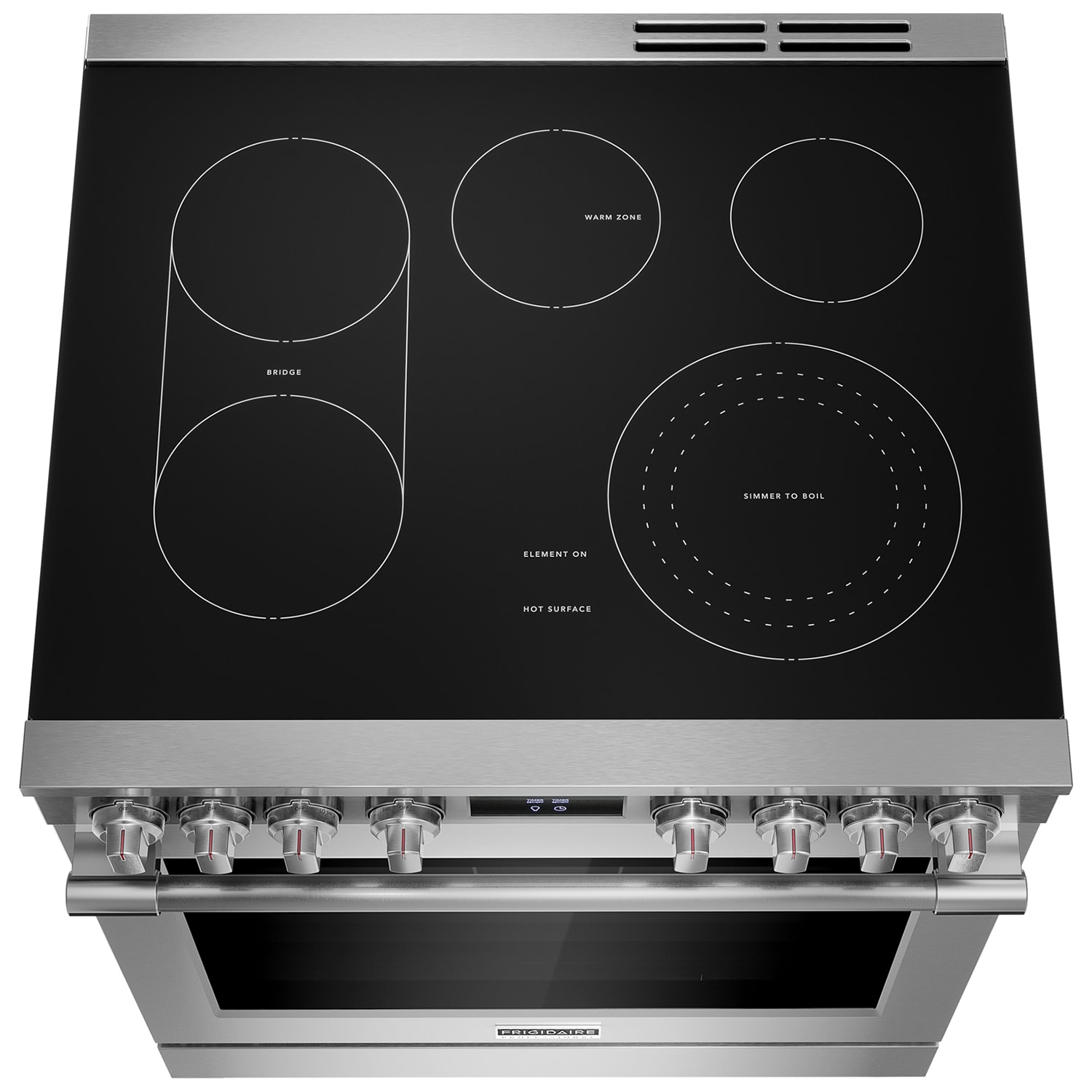 Frigidaire Professional 30 in. 6.2 cu. ft. Air Fry True European Convection Steam Electric Range with Smoothtop Burners - Stainless Steel, , hires