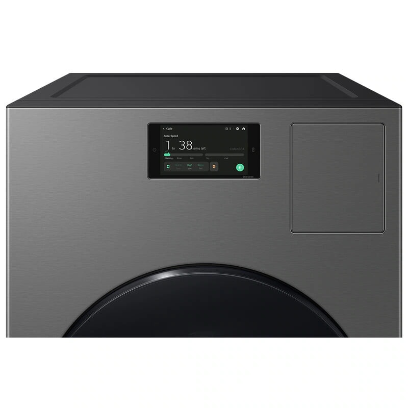 Samsung Bespoke 27 in. 5.3 cu. ft. Smart Electric Front Load Ventless All-in-One AI Combo with Heat Pump, Sanitize & Steam Cycle - Dark Steel, Dark Steel, hires