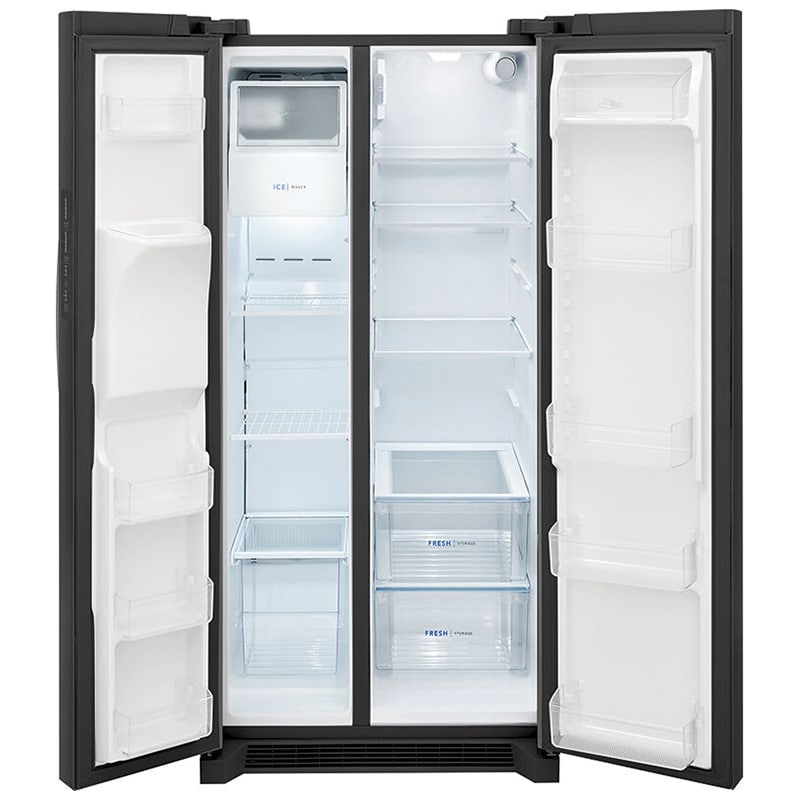 Frigidaire 33 in. 22.3 cu. ft. Side by Side Refrigerator with Ice & Water Dispenser - Black Stainless, Black Stainless, hires