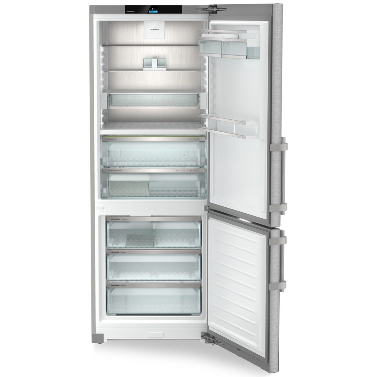 Liebherr Prime 30 in. 16.8 cu. ft. Smart Counter Depth Bottom Freezer Refrigerator with Ice Maker - Stainless Steel, , hires