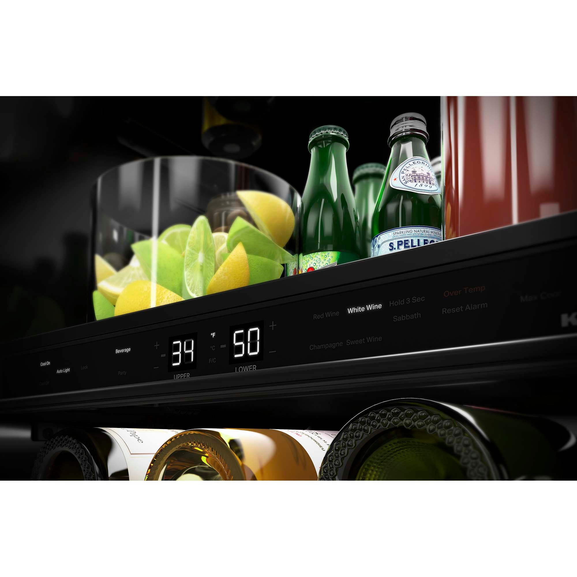 KitchenAid 24 in. 4.8 cu. ft. Built-In Beverage Center with Pull-Out Shelves & Digital Control - Stainless Steel, Stainless Steel, hires
