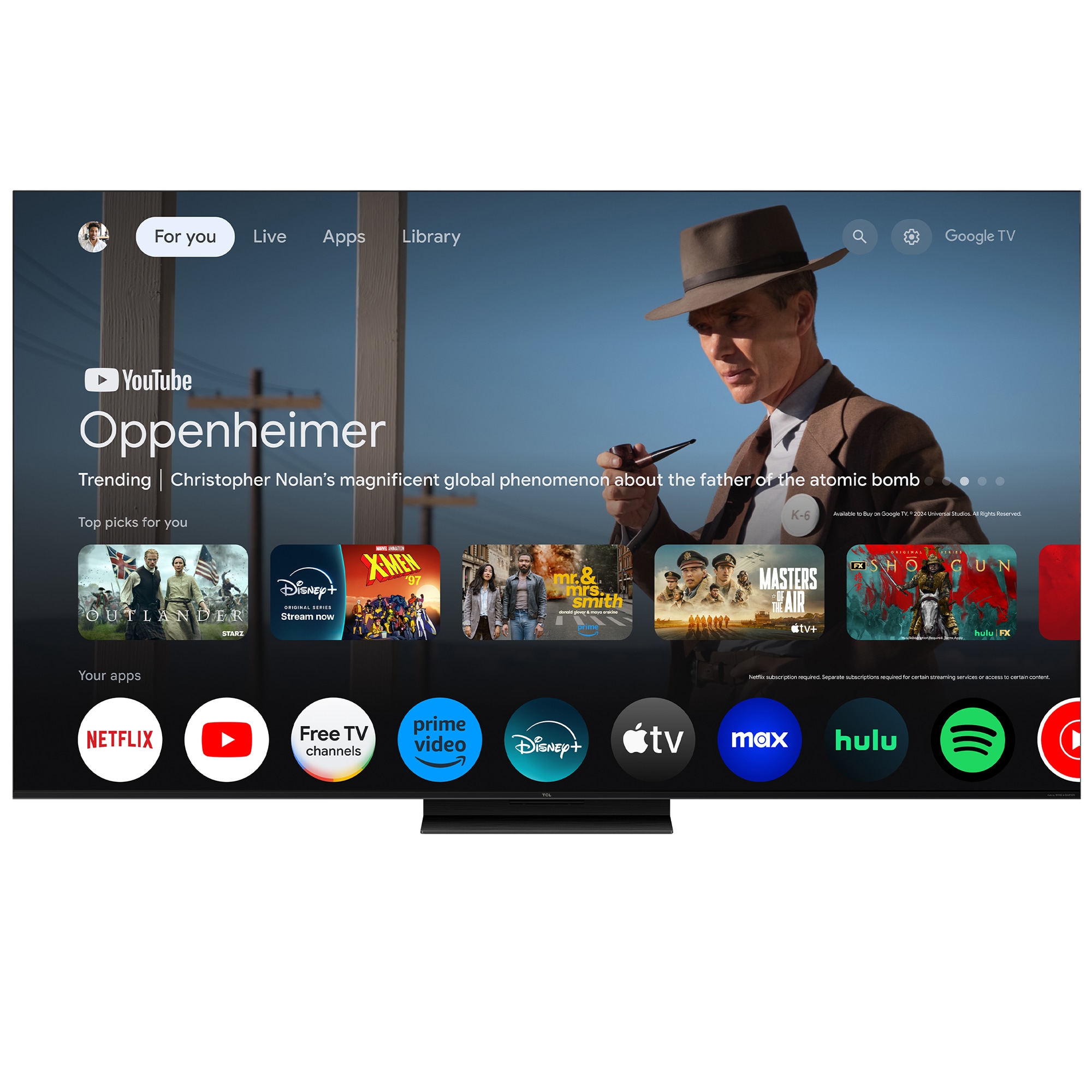 TCL - 75" Class QM7K QLED Mini-LED 4K UHD Smart Google TV, , hires