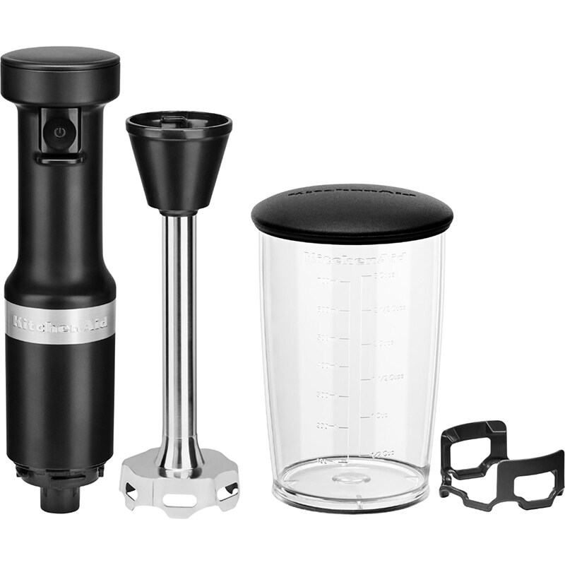 KitchenAid Variable Speed Hand Blender - Black Matte, , hires