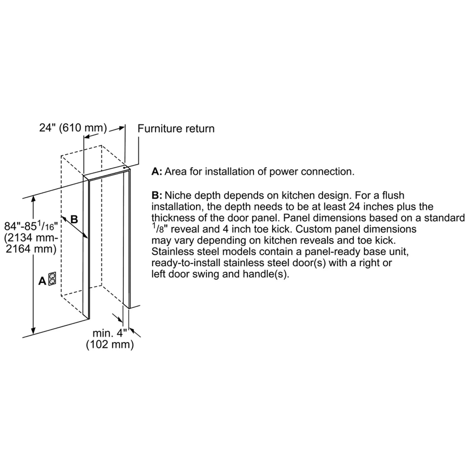 Thermador Freedom Collection 24 in. Built-in Smart Wine Cooler with Wood Racks, Multi-Temperature Zones & 92 Bottle Capacity - Custom Panel Ready, , hires