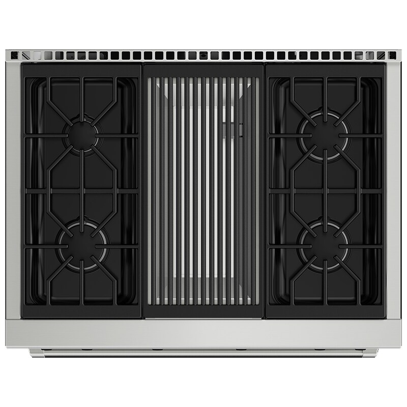 Wolf 36 in. 5.5 cu. ft. Standard Convection Gas Range with 4 Sealed Burners & Grill - Stainless Steel, , hires