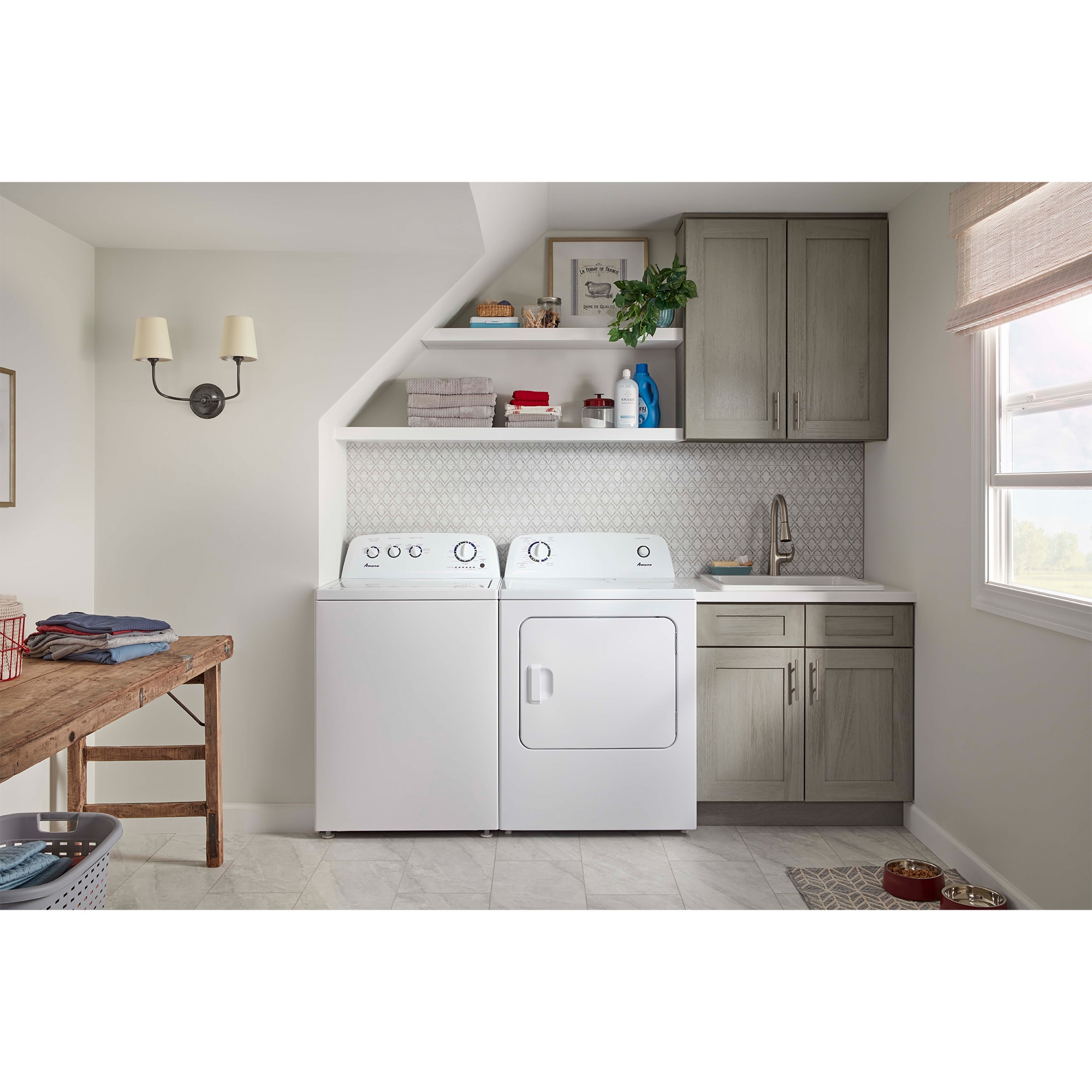 Amana 28 in. 3.8 cu. ft. Top Load Washer with High-Efficiency Agitator - White, , hires