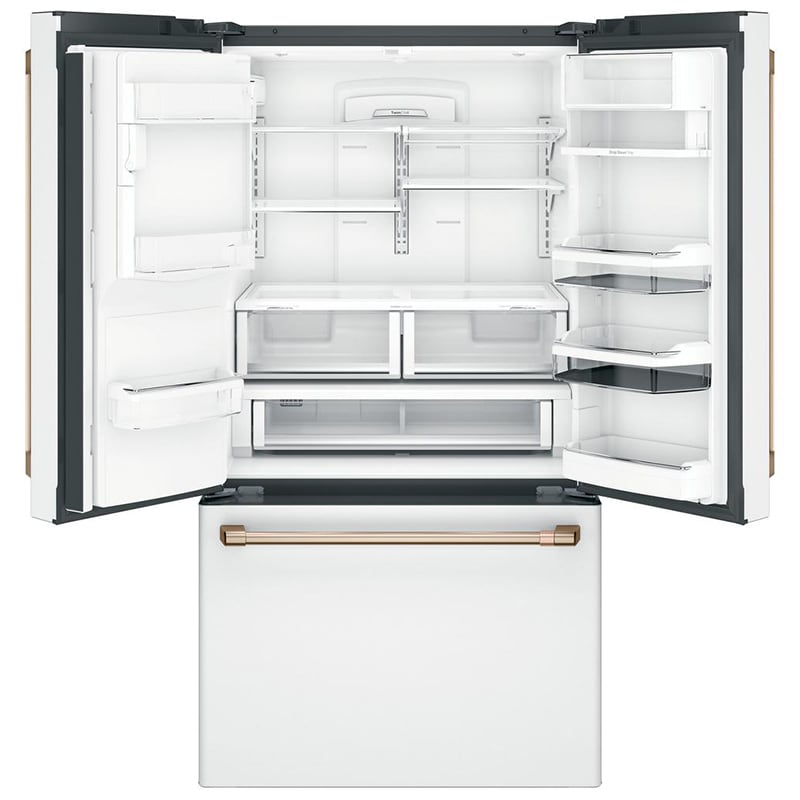 Cafe 36 in. 27.8 cu. ft. Smart French Door Refrigerator with Ice & Water Dispenser - Matte White, Matte White, hires