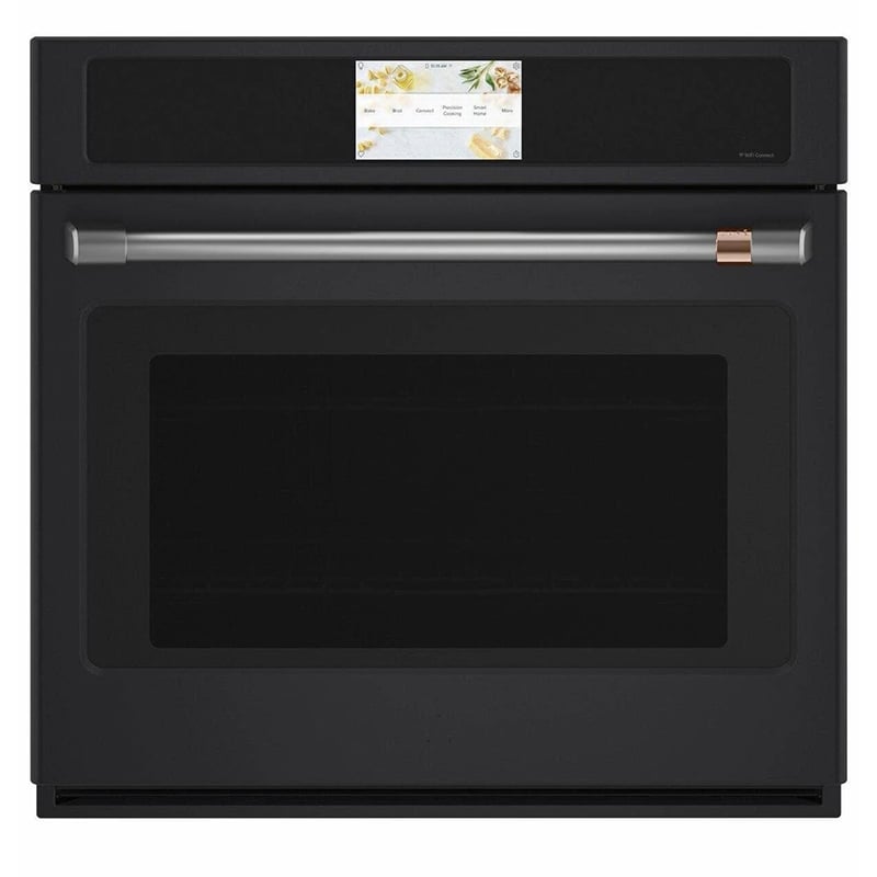 Cafe Professional Series 30 in. 5 cu. ft. Smart Electric Single Wall Oven with True European Convection - Matte Black, Matte Black, hires