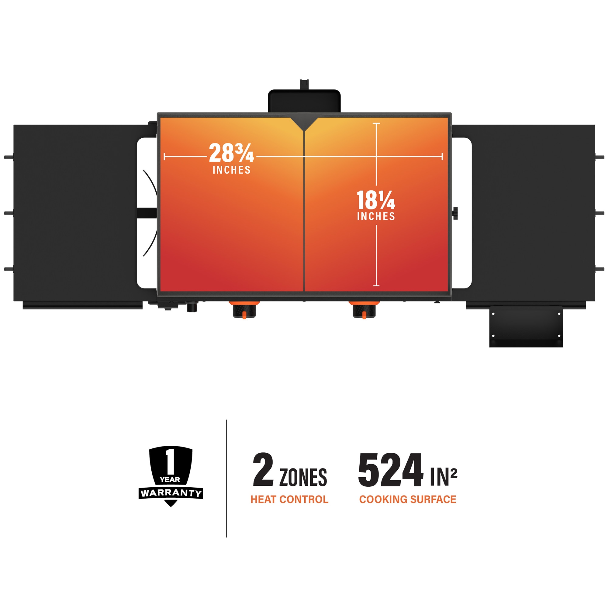 Blackstone Omnivore Limited Edition 28 in. 2-Burner Liquid Propane Gas Flat Top Griddle with Side Tables and 524 sq. in. Cooking Surface - Black, , hires