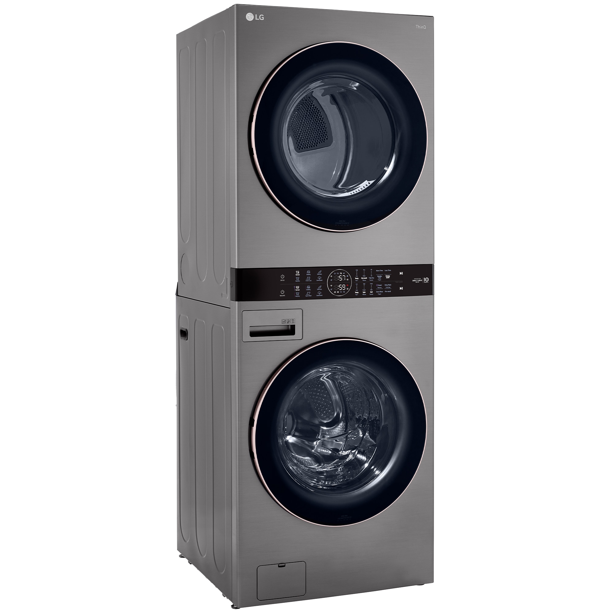LG 27 in. WashTower with 4.5 cu. ft. Washer with 6 Wash Programs & 7.4 cu. ft. Electric Dryer with 6 Dryer Programs, Sensor Dry & Wrinkle Care - Graphite Steel, Graphite Steel, hires