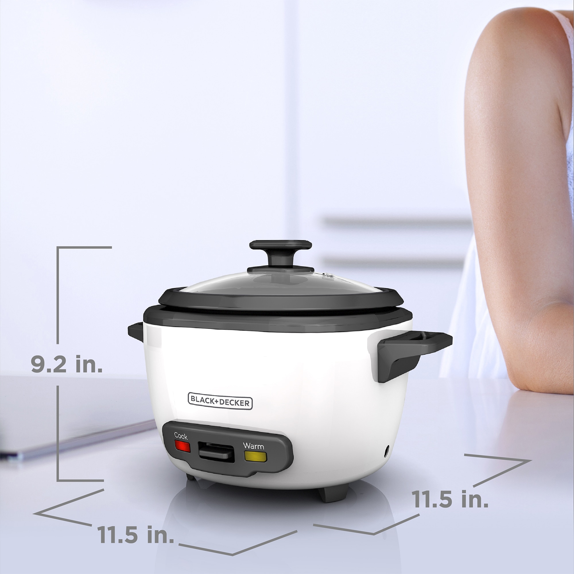 Black & Decker 16-Cup Rice Cooker - White, , hires