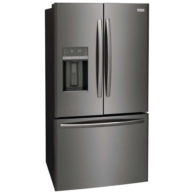 Frigidaire Gallery 36 in. 27.8 cu. ft. French Door Refrigerator with Ice & Water Dispenser - Smudge-Proof Black SS, Smudge-Proof Black SS, hires