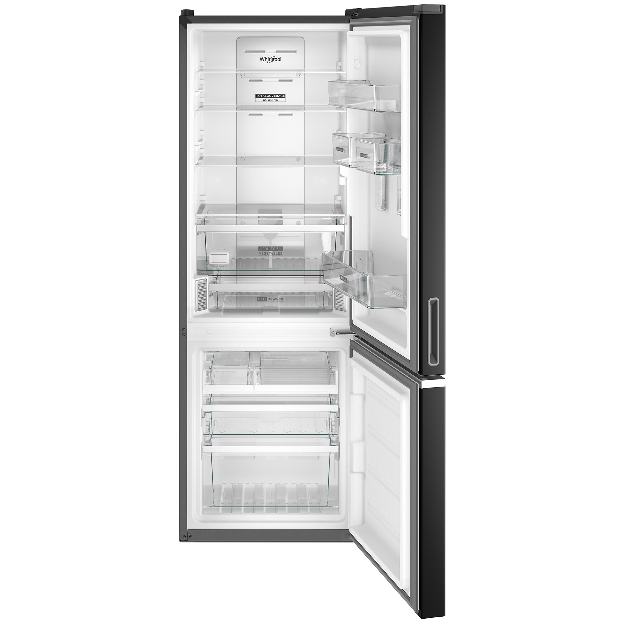 Whirlpool 24 in. 12.9 cu. ft. Counter Depth Garage Ready Bottom Freezer Refrigerator - Black, Black, hires