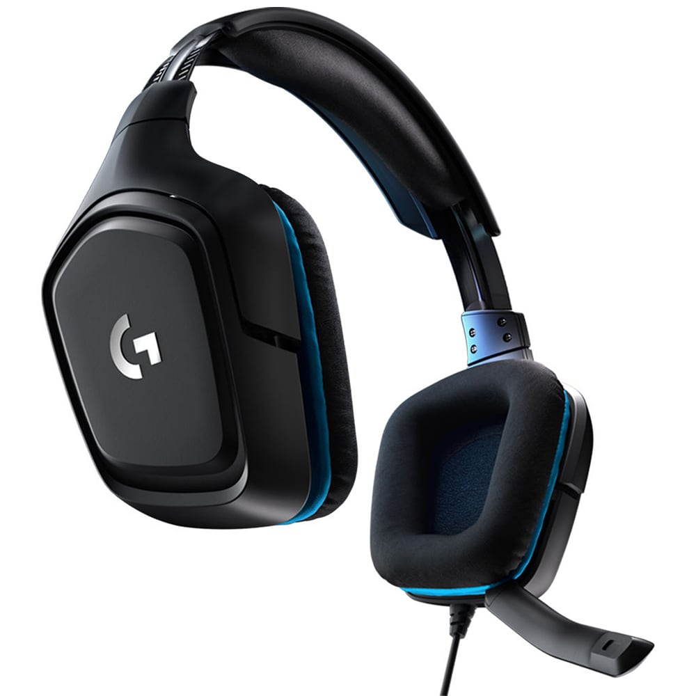 Logitech G432 7.1 Surround Sound Wired Gaming Headset - Black & Blue, , hires