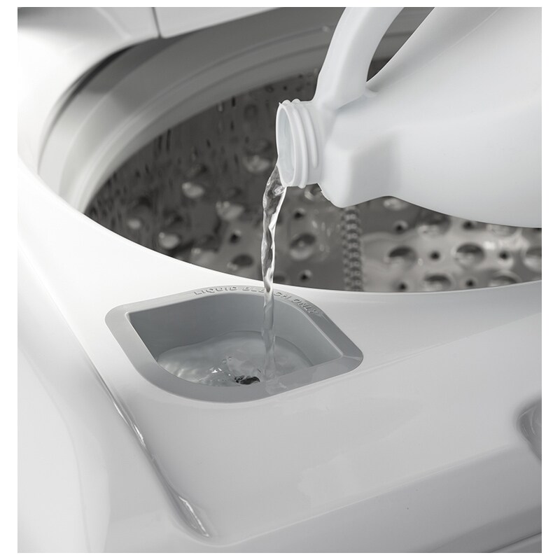 GE 27 in. 4.6 cu. ft. Top Load Washer with Stainless Steel Basket - White, , hires