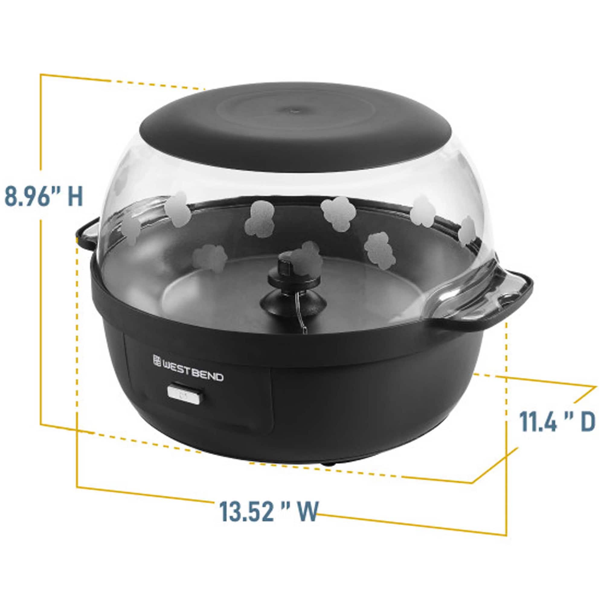 Westbend 6 qt. Stir Crazy Popcorn Maker - Black, , hires